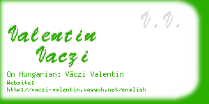 valentin vaczi business card
